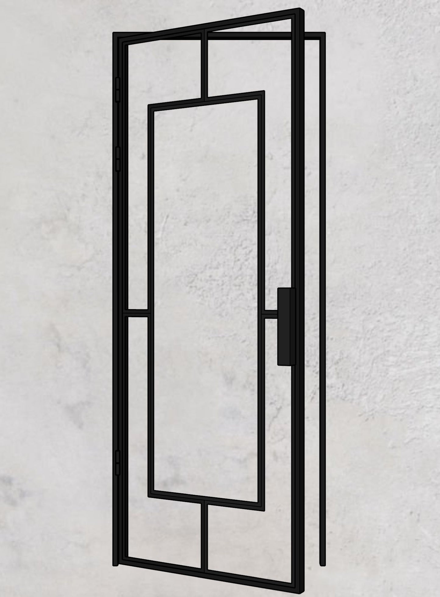 Loft-Drehtür 1-flügelig Modell Frame A