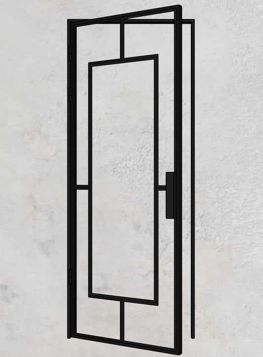 Loft-Drehtür 1-flügelig Modell Frame A