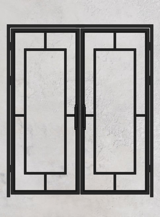 Loft-Drehtür 2-flügelig Modell Frame A