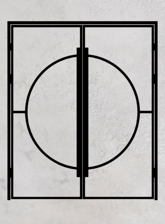 Loft-Drehtür 2-flügelig Modell Round A