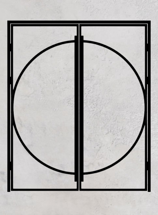 Loft-Drehtür 2-flügelig Modell Round B