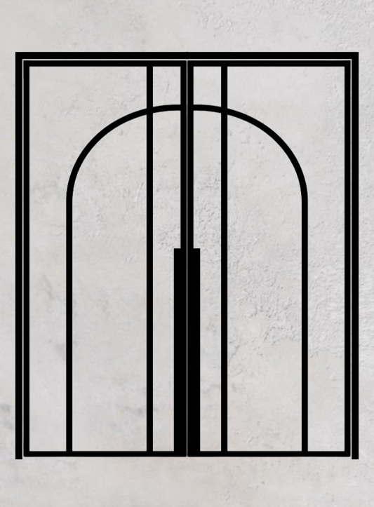 Loft-Drehtür 2-flügelig Modell Round D