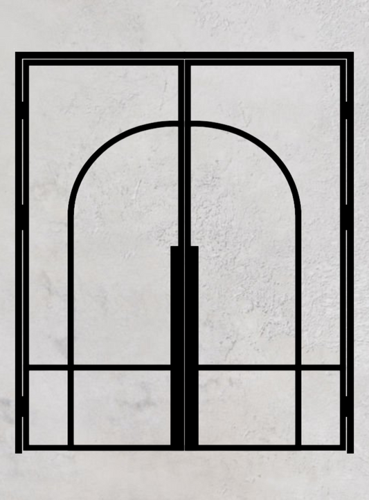 Loft-Drehtür 2-flügelig Modell Round E