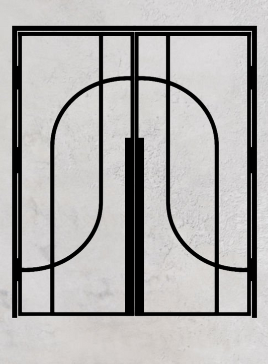 Loft-Drehtür 2-flügelig Modell Round F