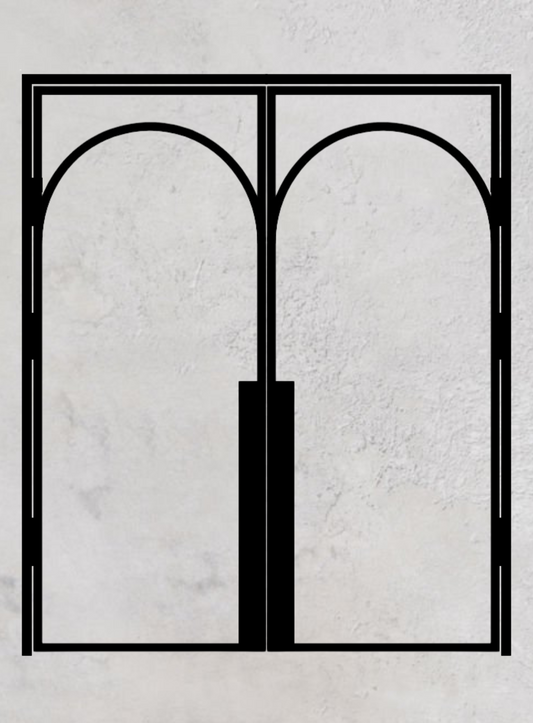 Loft-Drehtür 2-flügelig Modell Round I