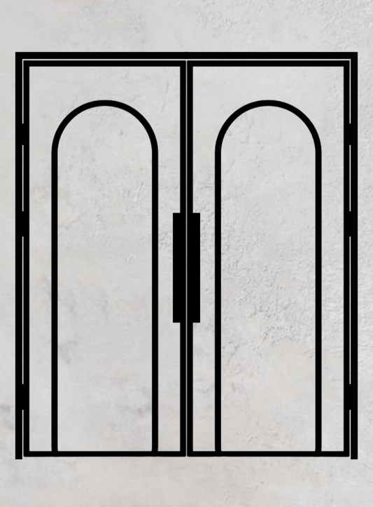 Loft-Drehtür 2-flügelig Modell Round J