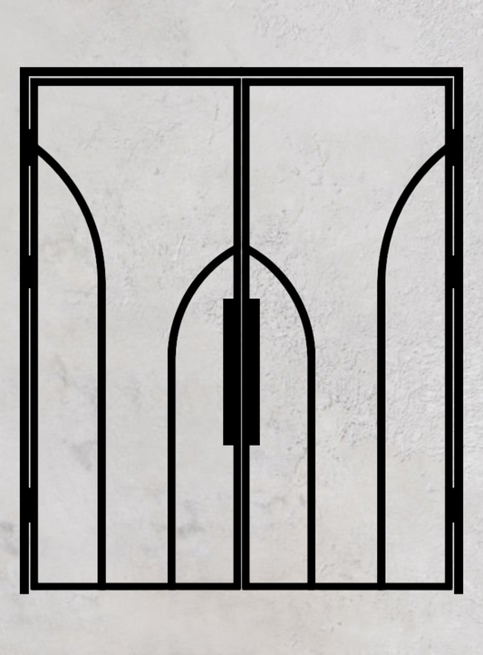 Loft-Drehtür 2-flügelig Modell Round L