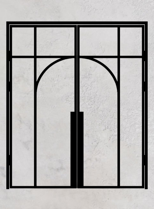 Loft-Drehtür 2-flügelig Modell Round M