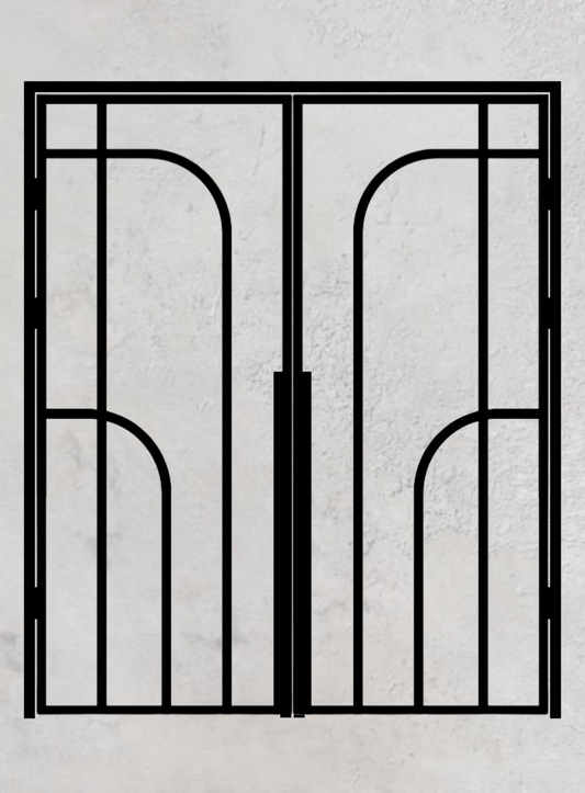 Loft-Drehtür 2-flügelig Modell Round N