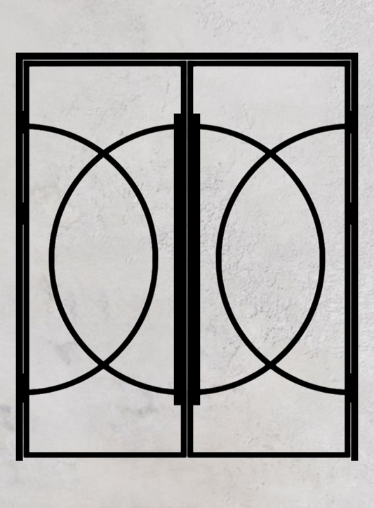 Loft-Drehtür 2-flügelig Modell Round O