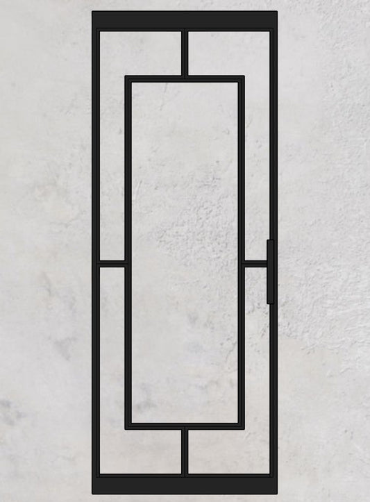Loft-Pivottür 1-flügelig Modell Frame A