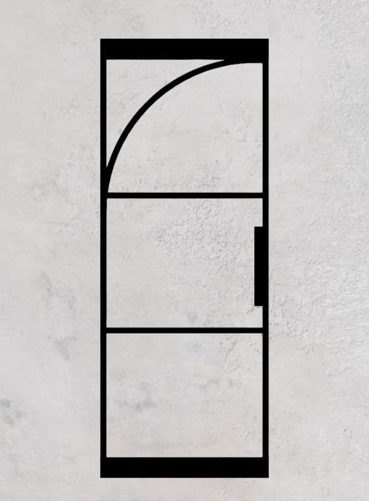 Loft-Pivottür 1-flügelig Modell Round H