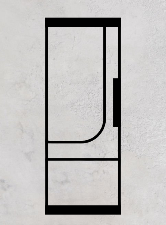 Loft-Pivottür 1-flügelig Modell Round K