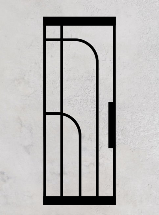 Loft-Pivottür 1-flügelig Modell Round N