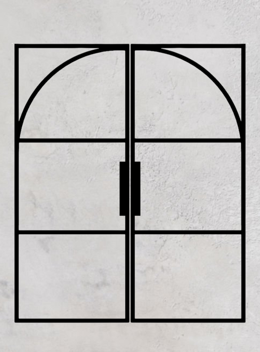 Loft-Schiebetür 2-flügelig Modell Round H