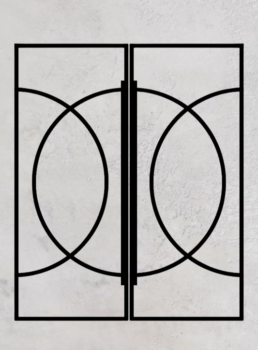 Loft-Schiebetür 2-flügelig Modell Round O